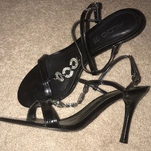 ALDO black scrappy heels